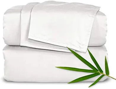 King Sheets by Pure Bamboo, Genuine 100% Organic Viscose Derived from Bamboo Bed Sheet Set, Luxuriously Soft & Cooling, Double Stitching, Lifetime Quality Promise (King, White)