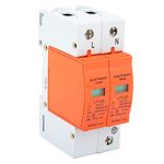 DEWIN 2P Arrester Device, Household Surge Protector 10kA-20kA 420V AC Surge Protective Low Voltage Arrester Device 35mm DIN Rail Mounting