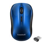 LeadsaiL Wireless Mouse Silent 2.4G USB Computer Mouse Compact Optical Cordless Mouse Mini Quiet Wireless Mice, Noiseless, 4 Buttons, 3 Adjustable DPI Mobile Mouse for PC/Laptop/Windows/Mac/Linux