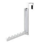 VIAV Over The Door Hooks Hanger,Foldable Over Door Drying Laundry Rack Hooks for Hanging Clothes with 6 Groves Over Door Towel Racks for Clothes,Coat, Behind Back Bathroom, Bag and Robe 1 Pack(White)