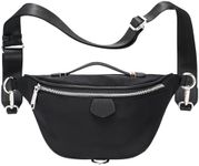 INICAT Fanny Packs for Women,Fashion Waist Packs Crossbody Bum Bag with Adjustable Strap for Travel Sports (Style3-Black)