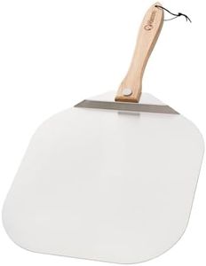 Chef Pomodoro - Pizza Peel - 35.6 x 40.6 cm - Foldable Handle - Perforated Aluminium Pizza Peel for Easy Insertion of Pizza Dough - Perfect as Oven Accessories and Hobby Pizza Maker