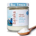 Baraka Neti Pot Infused Sea Salt - Sinus Rinse & Nose Cleaner - Aromatherapy Essential Oils - Virginia Cedarwood, Palmarosa, Green Myrtle, Fir Balsam & Rosemary (4 oz)-8 Ounce (Pack of 1)