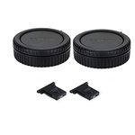 PROfezzion RF Mount Camera Body Cap and Rear Lens Cap with Hot Shoe Cover for Canon EOS R R1 R5 R5 Mark II R6 R3 R10 R8 R7 R50 RP Full Frame Mirrorless Camera and RF Mount Mirrorless Lenses, 2 Pack