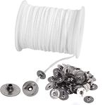 200ft Candle Wicks, White Natural Cotton Candle Wicks With 100 Pcs Metal Wick Sustainers Candle Making Supplies Kit Candle Wax for Soy Candle Making Candles DIY Craft