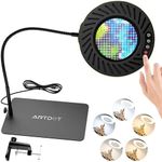 ARTDOT 10X Magnifying Glass with Light for Diamond Painting Kits,Tabletop Magnifier Lamp with 144 LED Lights and Adjustable Brightness for Diamond Art Accessories Reading Detail Work Crafts Tools