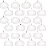 Floating Candles for Centerpieces. White Tealight Floating Candles 1.75 Inch Unscented Dripless Wax Burning for Weddings, Pool Parties, Dinner Parties, Seasonal Events and More (Set of 24).