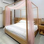 Linentalks Rose Pink Canopy Bed Sca