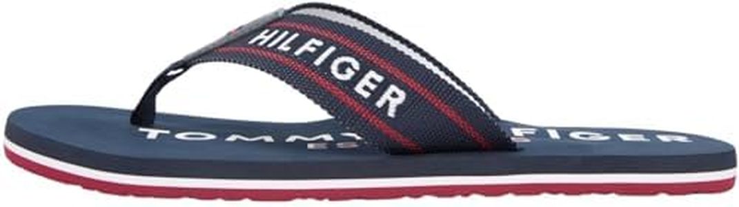 Tommy Hilfiger Herren Flip Flops Sporty Beach mit Gurtband-Riemen, Blau (Desert Sky), 43