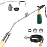 Propane Torch Weed Burner Kit,500,000BTU with 6.6FT Hose,2 in 1 Weed Burner Torch for Propane Cylinders and Propane Tank, Detachable Trigger Start for Garden Wood Ice Snow Road Tiger Torch Propane