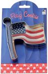 Ann Clark Cookie Cutters Flag Cookie Cutter, 4.25" with Recipe Card, Made in USA