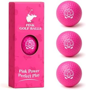 Ghost Pink Golf Balls Funny Shocked Golf Gift for Women (Sleeve of 3, Novelty) Suitable for Golfers and Ladies