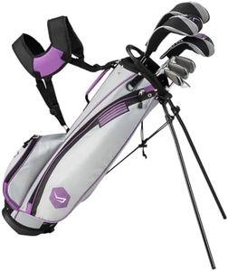 Tgw Junior Packaged Golf Sets Ages 9-12 Drvr/Fwy/Hyb/3Irns/Putter/Bag Graphite Purple/Grey Right