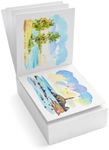 rubens Watercolor Paper Block (Portable Travel), 80 Sheets, 5.31”x7.68” Hot Pressed 140lb/300gsm, Premium 100% Cotton Paper Ideal for Watercolor, Oil Pastels, Colored Pencils, Markers