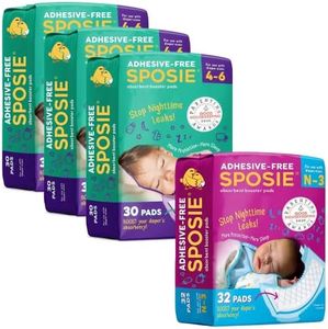 Sposie Diaper Booster Pads - Overnight Diaper Inserts Size 4-6 & N-3