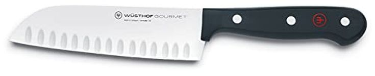 WÜSTHOF Gourmet 5" Hollow Edge Santoku Knife, Black