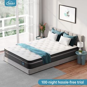 TeQsli 10-Inch Double Hybrid Mattress – Medium Firm Comfort