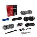 DS18 AMPKIT4/SLV - 4GA CCA Complete Package Installation Cable Kit for Car Audio Amplifiers Silver