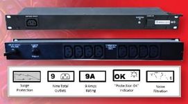 Miracle M-9 Audio Power Conditioner, with 9 Outlet, Surge Protector and EMI/RFI Filtration