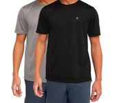 Champion T Shirts for Men Big and Tall - 2 Pack Performance Moisture Wicking Tee, Black/Concrete, 3X Tall