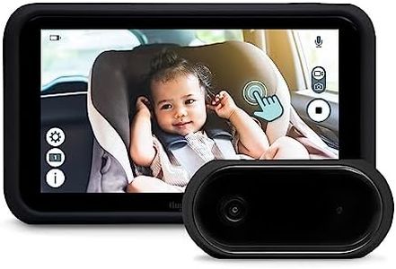 Tiny Traveler Baby Monitor - Tiny Basic Kit (TT002BC) - Baby Car Monitor Camera with Sound, Auto Night Vision HD 720p 5" Touchscreen LCD Monitor, Rear Facing Car Seat Camera, Type-C Cable, Black