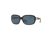 Costa Gannet 6S9041 904106 58MM Shiny Black Fade/Grey 580P Plastic Polarized Pillow Sunglasses for Women + BUNDLE with Designer iWear Eyewear Kit