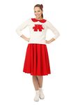 Grease Rydell High Plus Size Womens Cheerleader Costume 2X Red