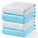 KANECH Bed Pads for Incontinence Washable, 24"x36" (Pack of 4), Large Incontinence Bed Pads Reusable, Pee Pads for Kids and Adults