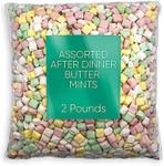 Assorted After Dinner Mints Candy Bulk - 2 Pounds Approx 250 Pillow Cube Candy Pastel Mints Soft Candy Pack - After Dinner Mints Pastel - Birthday Bag Candy Pack Mint Assorted Soft Mints Butter Mints Candy Soft Butter Taste - Smooth and Melty Candy