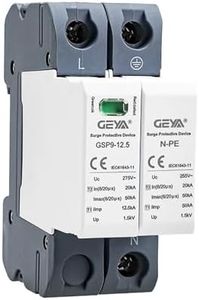 GEYA SPD Surge Protector Din Rail House Surge Protector 12.5KA T1+T2 Class 50KA Lightning (1P+N,AC275V)