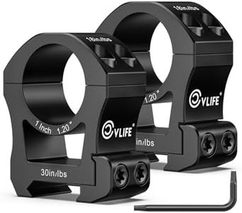 CVLIFE 1 inch Scope Rings High Profile Precision Mount - Compatible with Picatinny Rails - 20mm See Through Rifle Scope Mount - 2 Pieces