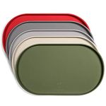 DogBuddy Dog Food Mat, Small (19x11), Large (24x14), Nonslip Pet Food Mat, Silicone Dog Bowl Mat, Washable Dog Mat for Food and Water, Waterproof Dog Food Mats for Floors (Small, Khaki Green)