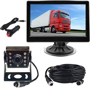 4Pin Car Backup Camera Parking Assistance System, 12V-24V 5" TFT LCD HD Color Rear View Monitor + 8 LEDs Night Vision Waterproof Reversing Reverse Camera