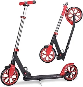 LEADER RIDER Scooter with 7.8IN Big Wheels for Ages6+,Kids, Teens and Adults，Foldable and Light Weight with 200 LBS Max Load, 4 Adjustable Levels and ABEC7 Bearings.