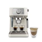 De'Longhi Manual Coffee Machine Stilosa EC260.CR, 15 Bar Pressure, Cappuccino System, Automatic Switch-Off, Compatible with ESE pods, 2 Level Tray, Capacity 1L Cream