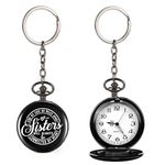 GT Gala Time Pocket-Watch Keychain Creative Rakshabandhan Gifts, Birthdays Keychains Gifts for Sisters,siblings and Friends, Unique Keyring (Miles Apart Sister)