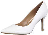 Calvin Klein Women's Gayle Pump, White Leather, 11