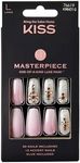 KISS Masterpiece One-Of-A-Kind Luxe Manicure, Kitty Gurl, Long Length Coffin Fake Nails, Includes Nail Glue, File, and 30 Nails with 12 Accent Nails