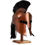 Brainmart Medieval Armour Knight Helmet Greek Spartan 300 Roman Helmet with Wooden Stand Free-Size Armor Steel Adult Halloween Costume