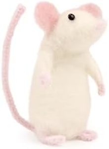 Wizardi Beginner Needle Felting Kit for Adults - White Mouse. Animal Felting Kit 8cm Tall. Felting Tools. Wool Felting Supplies. Felt Crafts. Wool Felt. The Makerss