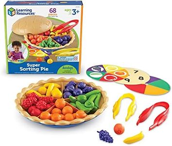 Learning Resources LER6216 Super Sorting Pie, Fine Motor Toy, Early Number, Patterns, 68 Pieces, Grades Pre-K/Ages 3+