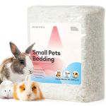 BUCATSTATE Guinea Pig Bedding 50L, 99% Dust-Free Hamster Bedding Odor Control, Cozy Paper Small Animal Bedding for Rabbit Rat Syrian Dwarf Hamsters Gerbils (White)