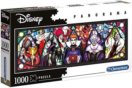 Clementoni - 39516 - Disney Panorama Collection - Villains - 1000 Pezzi - Made In Italy - Puzzle Adulto