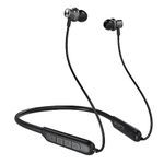 TONEMAC Earphones Wireless Bluetooth, N8 Neckband Earphones Wireless,Neckband Headphones Bluetooth 5.3,Wireless Earbuds with Mic for Gym Workout,Clear Calls,40Hs Playtime,IPX6 Waterproof (Black)