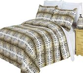 Luxury 3pc - Safari- King/Cal king Duvet cover set 100% Cotton 300 thread count fiber reactive prints duvet set By sheetsnthings