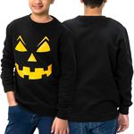 NOROZE Unisex Kids Boys Happy Halloween Pumpkin Printed Sweatshirts Girls Web Skull Cat Melting Skull Sweatshirt Trick or Treat Costumes Long Sleeve T Shirt Tops Jumper (5-6 Years, Pumpkin Black)