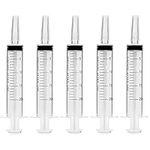 HAKACC Disposable Syringe, 5PCS 20ml Feeding Syringe Sterile Package,for Scientific Lab and Measuring Liquid,Dispensing, Measuring,Plant watering