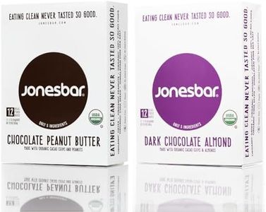 JONESBAR (Chocolate Lovers, 24 Bars (2 Boxes)) USDA Organic Fruit & Nut Bar, Non-GMO, Kosher, Vegan, Gluten Free, Simple Snack Bar