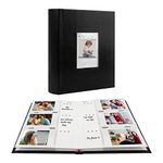 180 Pockets Photo Album for Fujifilm Instax Mini 12 11 9 8+ 8 7s 99 40 Evo Camera, Front Window, Photo Book with Writing Space for Polaroid 3 Inch Instant Film,K-pop Photocards(Black)