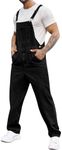 Runcati Men's Denim Bib Overall Jean Romper Trousers Adjustable Strap Workwear Slim Fit Jumpsuit